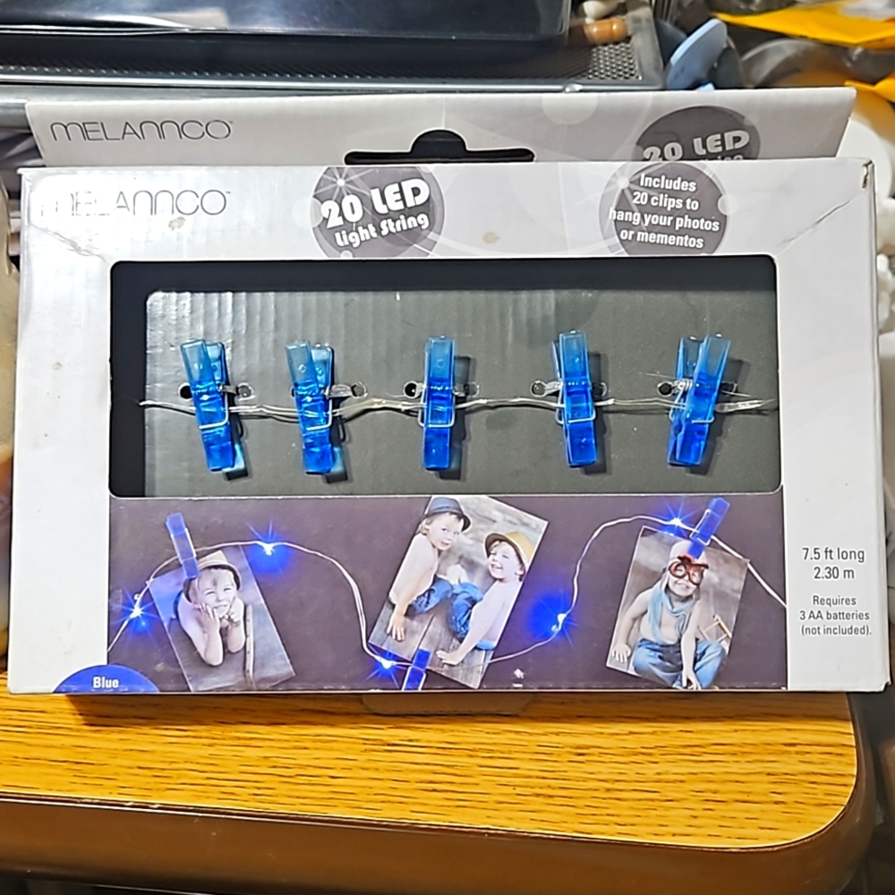 New  clothes pin blue lights